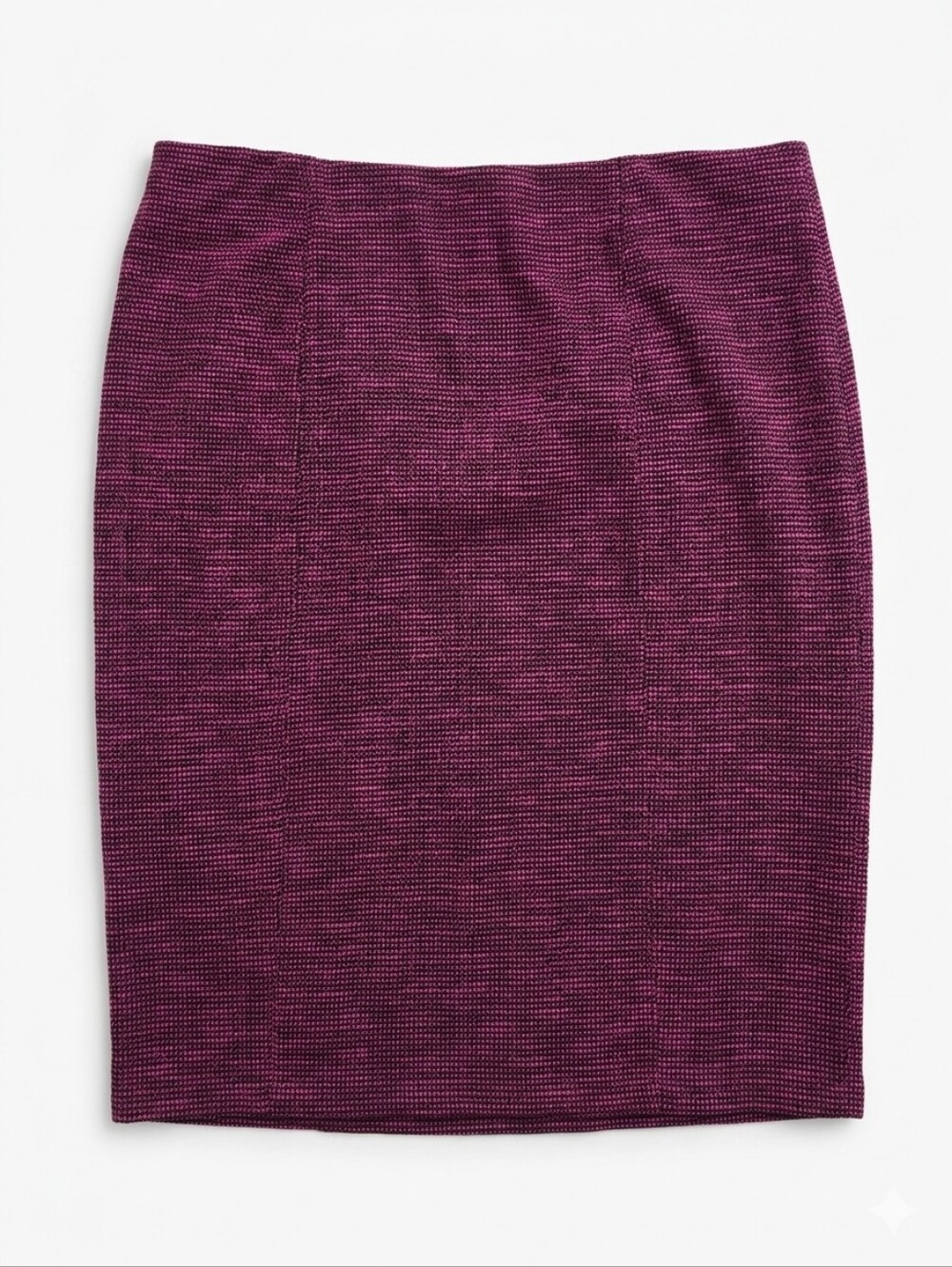 Elle plum/black tweed-like pencil skirt, L. EUC.